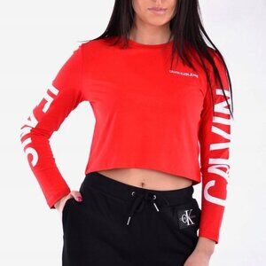 Calvin Klein Jeans Cropped Institutional Back Logo Top